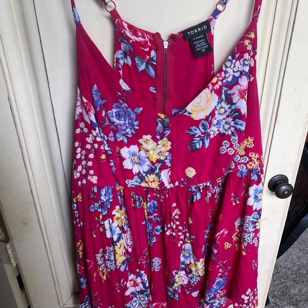 Torrid Pink Floral high low tank cami